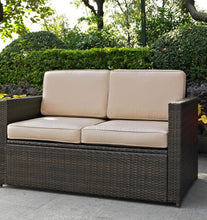 Load image into Gallery viewer, Palm Harbor Wicker Outdoor Loveseat with Sand Cushions #269HW
