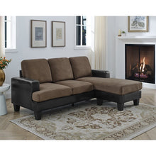 Load image into Gallery viewer, Hovey 72&quot; Faux Leather Reversible Sofa &amp; Chaise #500nt
