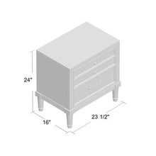 Load image into Gallery viewer, Saratoga 3 Drawer Nightstand Gray
