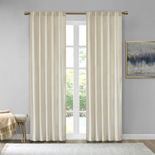Load image into Gallery viewer, Aurora Poly Velvet Solid Room Darkening Rod Pocket/Tab Top Curtain Panels (Set of 2) 369 DC
