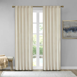 Aurora Poly Velvet Solid Room Darkening Rod Pocket/Tab Top Curtain Panels (Set of 2) 369 DC