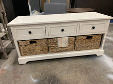 Load image into Gallery viewer, Damien 3-Drawer Wood Storage Unit in Distressed Cream
