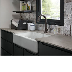 Whitehaven 33" x 22" Self-Trimming Under-Mount Single-Bowl Kitchen Sink with Tall Apron AS IS(761)