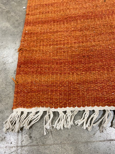 Solid Hand-Woven Sunset Orange Area Rug 3 x 5’3”(1684RR)