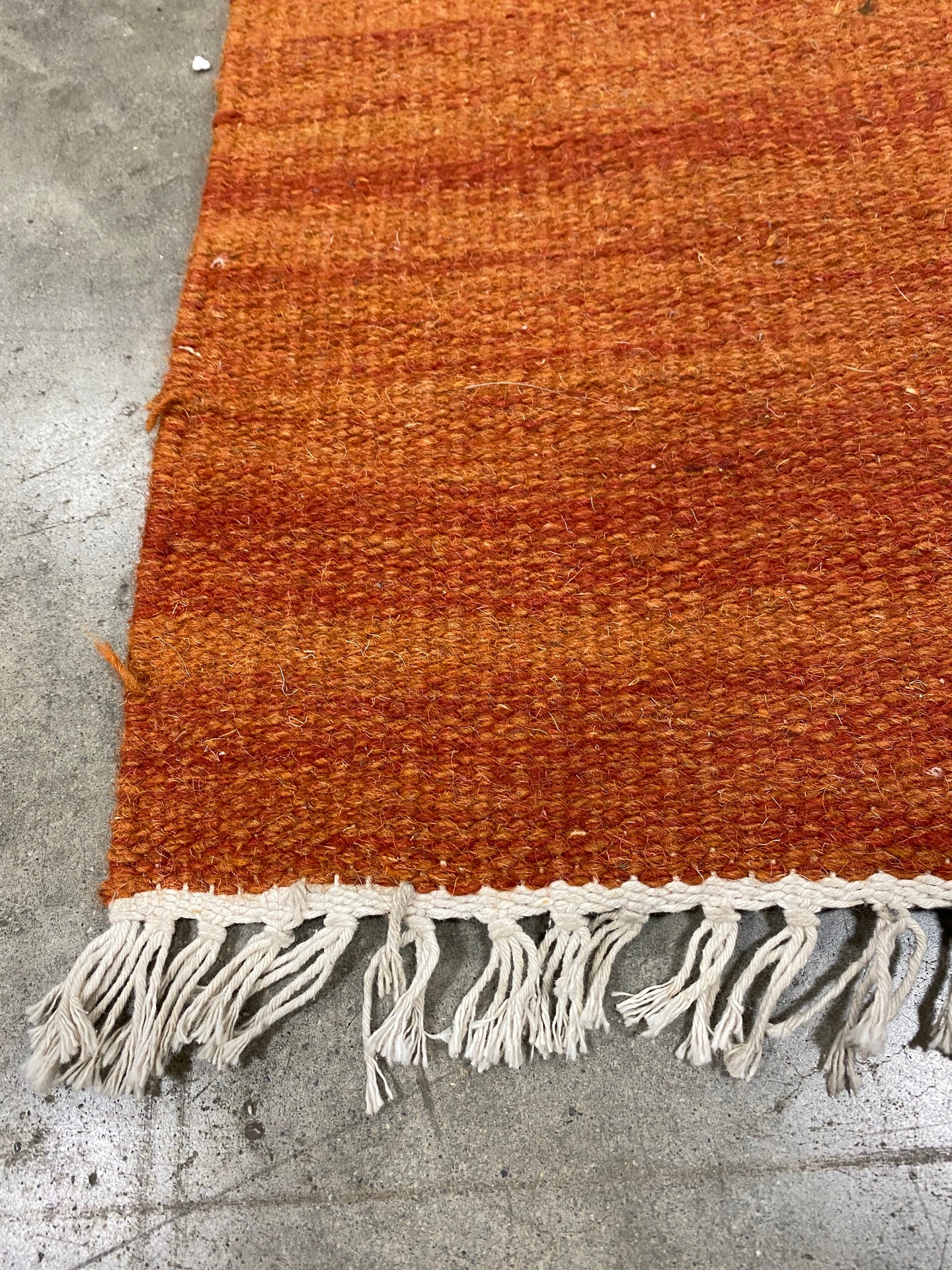 Solid Hand-Woven Sunset Orange Area Rug 3 x 5’3”(1684RR)