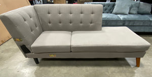 Mid Century Modern Chaise Sectional Piece Tan