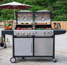 Load image into Gallery viewer, Performance 3-Burner Liquid Propane Gas/ Charcoal Combo Grill #3077

