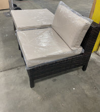 Load image into Gallery viewer, Outsunny Rattan Wicker Outdoor Patio Armless Chair and Ottoman ONLY
