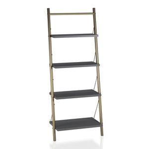Nova 4 Shelf Ladder Bookcase Gray(512)