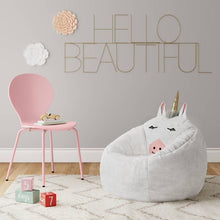 Load image into Gallery viewer, Pillowfort Bean Bag Pouf White Unicorn(1195)
