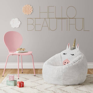 Pillowfort Bean Bag Pouf White Unicorn(1195)