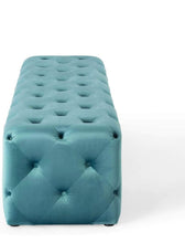 Load image into Gallery viewer, Modway Amour Tufted Velvet 72&quot; Upholstered  Bench in Sea Blue #291HW
