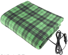 Load image into Gallery viewer, 12 Volt Plaid Electric Blanket-Green #975nd

