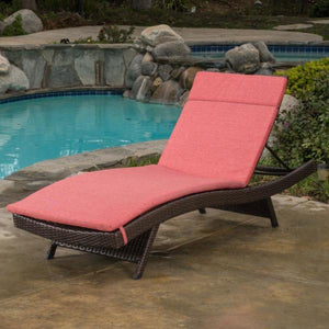 SET OF 2 Salem Outdoor Chaise Lounge Cushion Red Heather (1584-2 boxes)