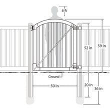 Load image into Gallery viewer, 4.5 ft. H x 4 ft. W Traditional Yard and Pool Gate #173HW
