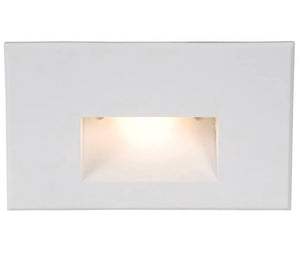 WAC Lighting WL-LED100-C-WT Rectangular Scoop 4W 120V LED Step Light with Cool White Lens and White Finish(set of 5) 281ND