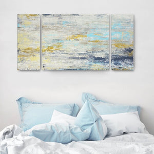 'Surf and Sound I/II/III' - 3 Piece Wrapped Canvas Painting Print Set #682HW