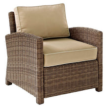 Load image into Gallery viewer, Bradenton Outdoor Wicker Arm Chairs SET OF 3 with Cushions Brown(626)
