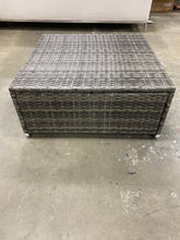 Load image into Gallery viewer, Tw Outdoor Wicker Chair with Ottoman and Glass Table Gray
