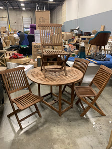 5 piece Teak outdoor dining set *AS IS*