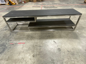 72 Inch Cabinet base for Columbia Cabinets in Satin Nickel