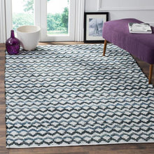 Load image into Gallery viewer, Montauk Ivory  Blue/Black 5 ft. x 8 ft. Area Rug 4175RR
