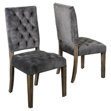 Load image into Gallery viewer, Saltillo New Velvet Dining Chair Set of 2 Charcoal(673)
