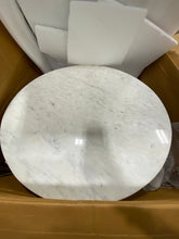 Load image into Gallery viewer, Mila Pedestal Coffee Table White Marble/Brass AS IS 3121RR
