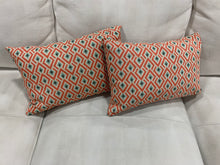 Load image into Gallery viewer, Orange/Blue/Beige Lumbar Pillows (set of 2) 410ND
