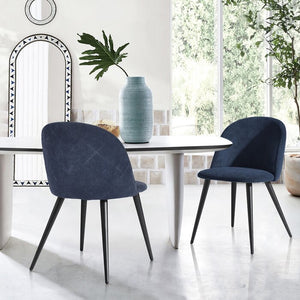Witherspoon Upholstered Side Chair Dark Blue (Set of 2) #666HW