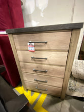 Load image into Gallery viewer, Samuel Lawrence Beige Barnwood 5 Drawer Chest
