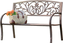 Load image into Gallery viewer, Bronze Blooming Iron Garden Bench -#83CE
