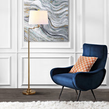 Load image into Gallery viewer, Nadia 64.25 in. Gold Floor Lamp with Off-White Shade #588HW
