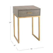 Load image into Gallery viewer, Roxanna End Table Embossed Gray/Gold(1769RR)
