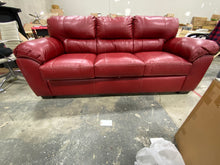 Load image into Gallery viewer, Wilcox Faux Leather Sofa Red
