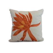 Load image into Gallery viewer, Meekins Floral Print Throw Pillow Orange (Set of 2) #231HW
