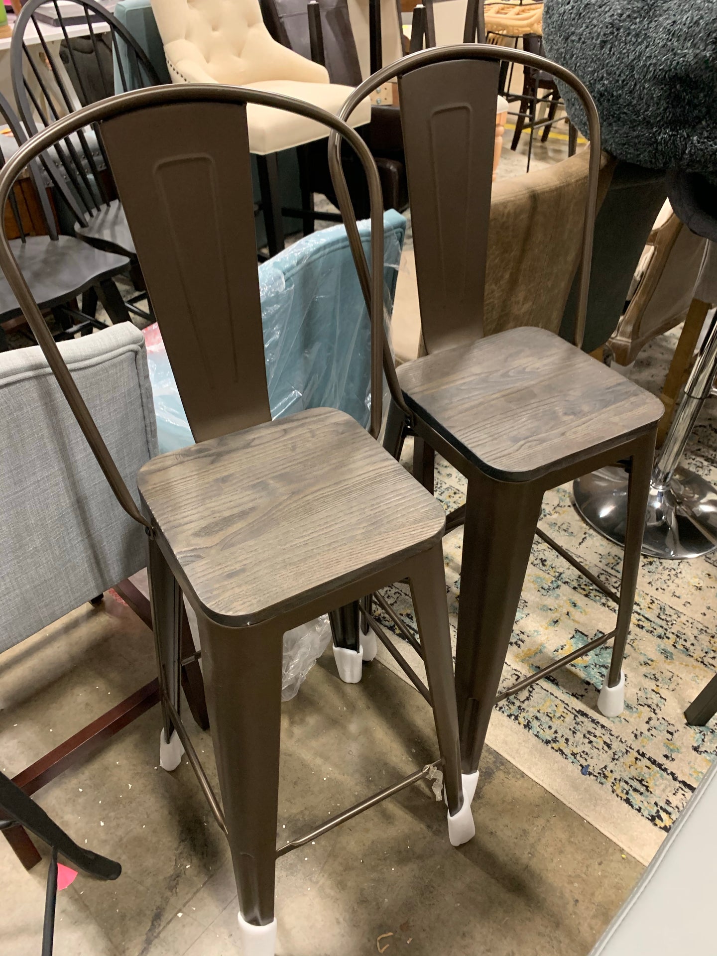 Carlisle 30”Barstools set of 2 -Bronzed