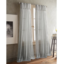 Load image into Gallery viewer, Paradox Pencil Pleat Solid Color Sheer Curtain Panels (Set of 2) 480 DC
