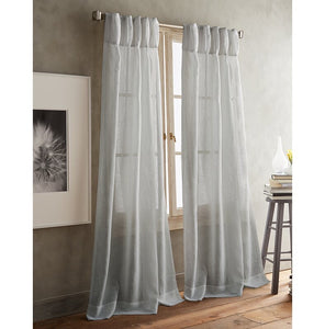 Paradox Pencil Pleat Solid Color Sheer Curtain Panels (Set of 2) 480 DC