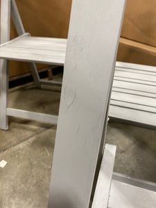 Kerman 4pc Wood Folding Patio Chairs Gray Wash AS IS(710)