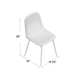 Debord Upholstered Side Chair Set of 2 Tobacco(406)