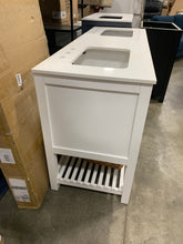 Load image into Gallery viewer, Lakeshore 60&quot; Double Bathroom Vanity, White, Top: Quartz
