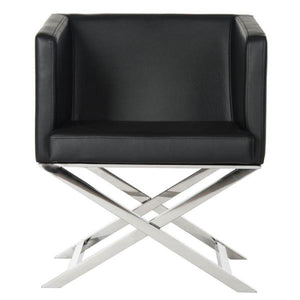 Celine Black Bonded Leather Arm Chair - #132CE