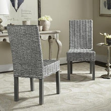Load image into Gallery viewer, Set of 2 Wheatley Coastal Gray White Wash Accent Chair - #170CE
