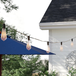 Alessia 14.5' Outdoor LED Solar Powered 10 - Bulb Standard String Light 281DC