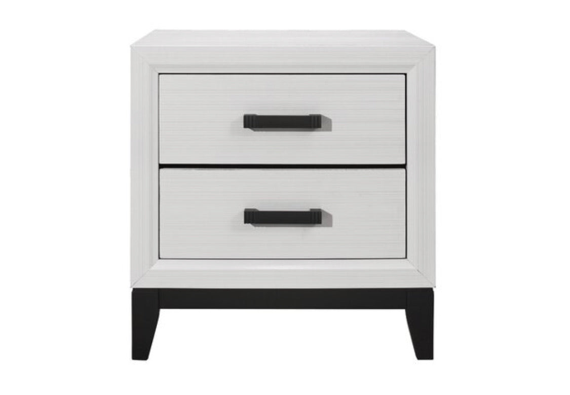 Jerold 2-Drawer Nightstand-White #111-NT