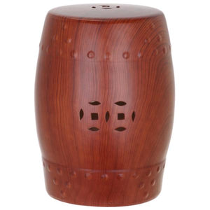 Ming Forest Red Ceramic Decorative Garden Stool(2312RR)