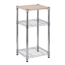 Load image into Gallery viewer, 3 Tier Chrome with Laminated Wood Shelf #320MM
