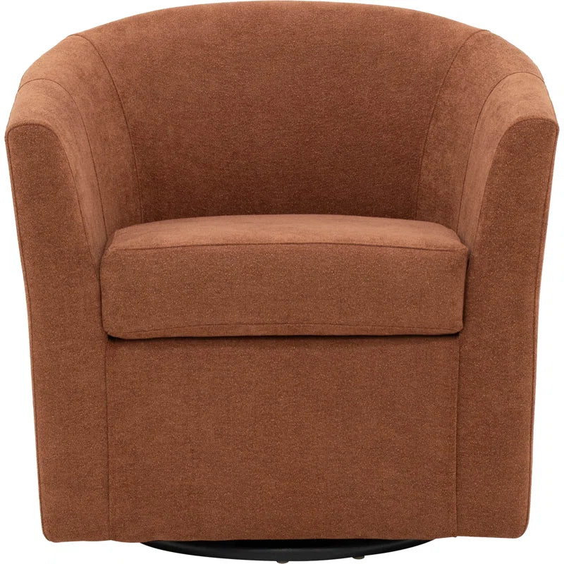 Hansell Upholstered Swivel Barrel Chair