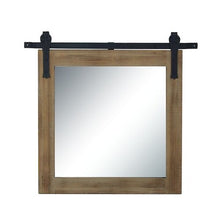 Load image into Gallery viewer, Brown Wooden Wall Mirror 31 in. x 34 in. #273HW
